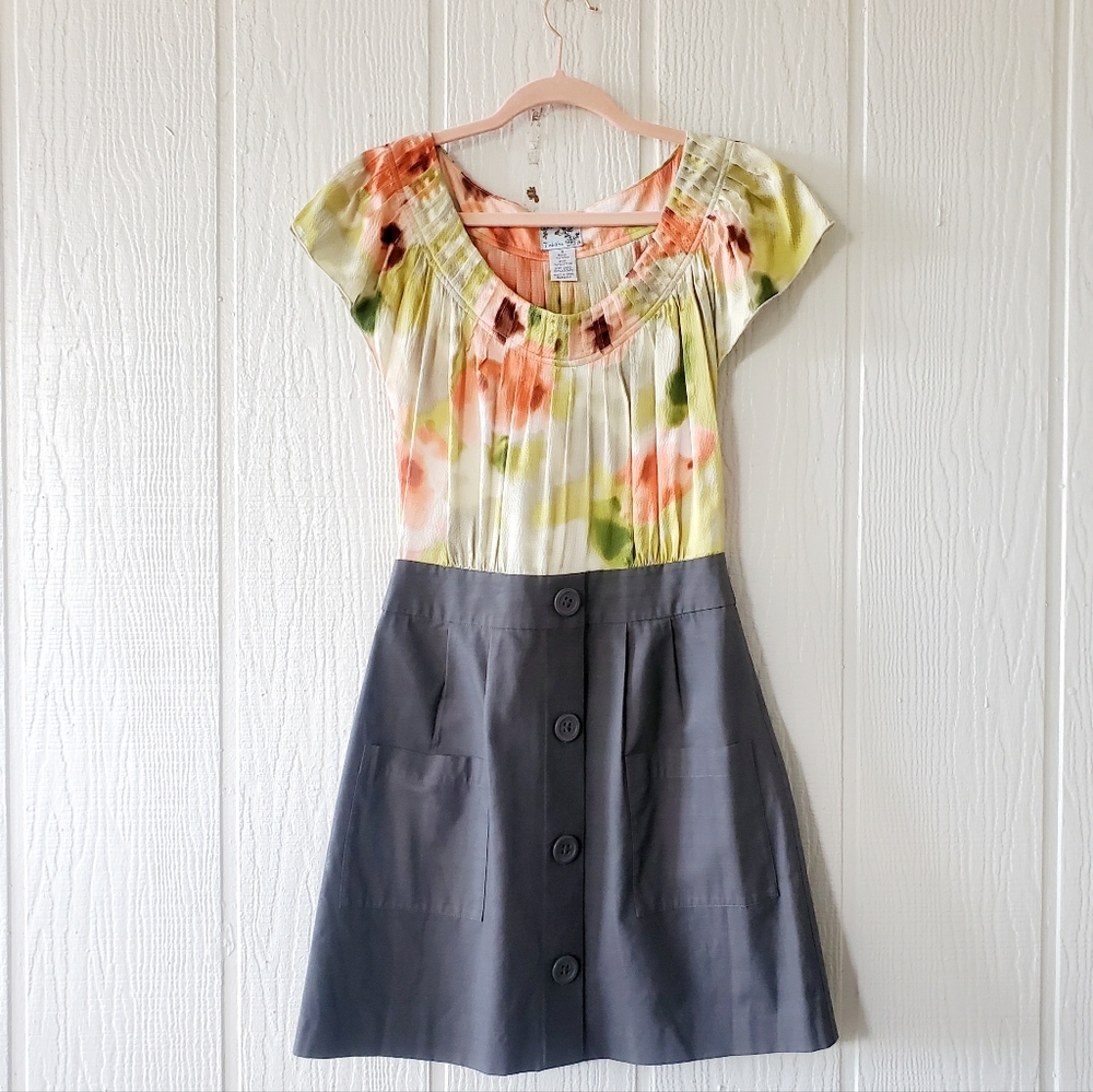 Anthropologie Tabitha Boho Silk Skirt Mini Dress Casual sz 6